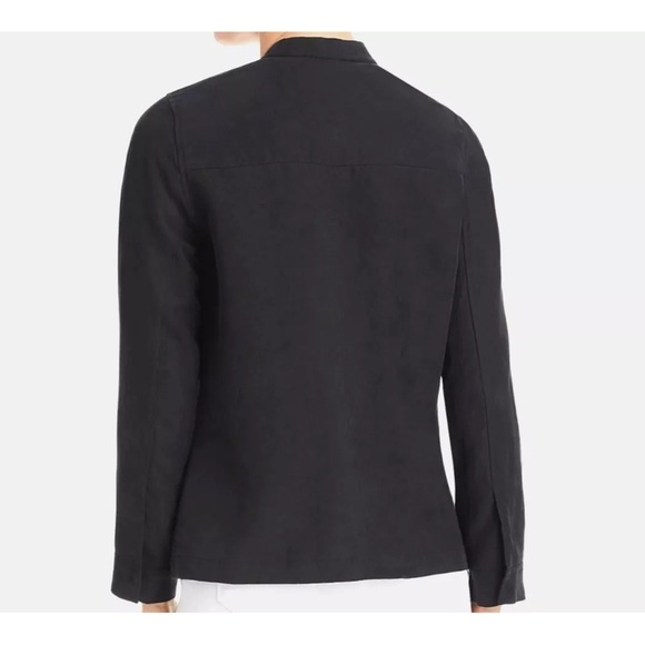 $399 Kobi Halperin Women's Black Starr Snap-Front Military Shirt Jacket Size LG - Picture 3 of 12